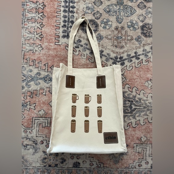 Ethio Coffee Graphic Canvas Tote Bag - Picture 1 of 3